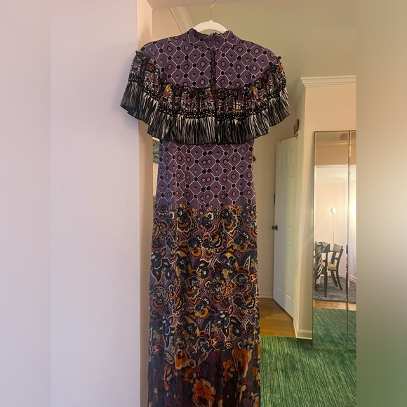 Anna Sui Silk Cape Maxi Dress - Picture 4 of 6